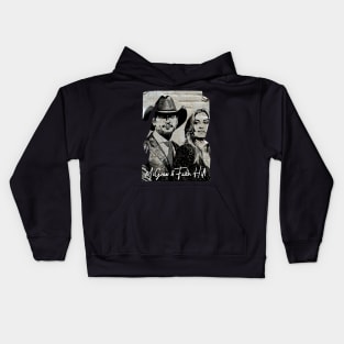 Tim McGraw & Faith Hill 80s Vintage Old Poster Kids Hoodie